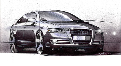 Audi A6, Designskizze