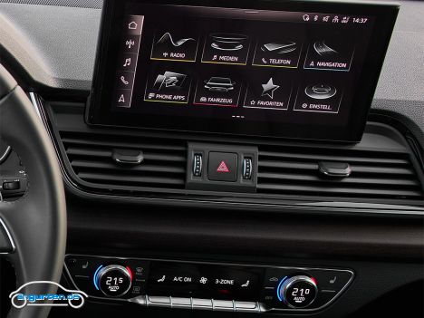 Audi Q5 Sportback 2021 - Infodisplay, Klimaanlage
