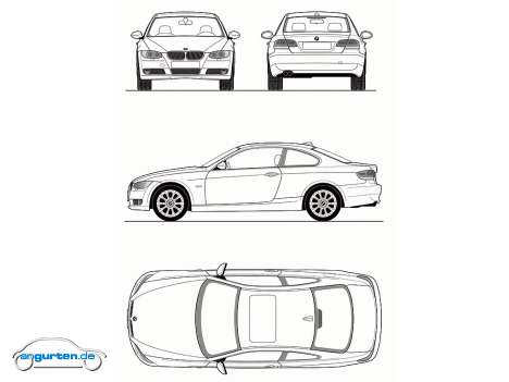 BMW 3er Coupe - Zeichnung