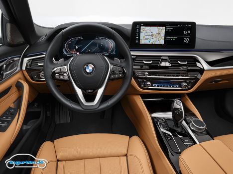 BMW 5er Limousine Facelift - Im Innenraum ändert sich nicht viel.