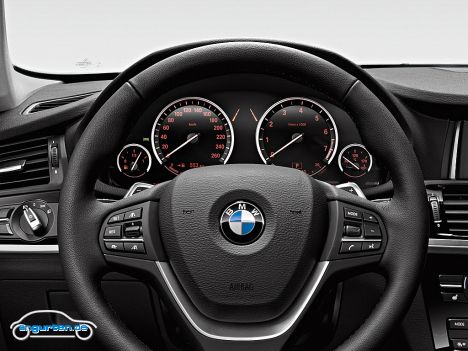 BMW X3 Facelift 2014 - Leichte Modifikationen gibt es bei den Instrumenten …