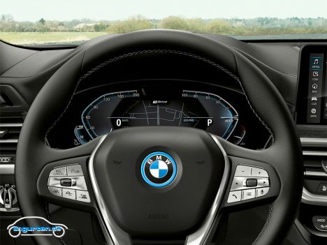 BMW X3Facelift 2021 - Lenkrad und Fahrerinfo-Display