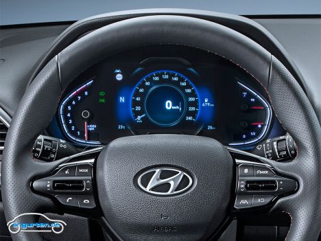 Hyundai i30 Facelift - Das digitale Cockpit hält auch im i30 Einzug.