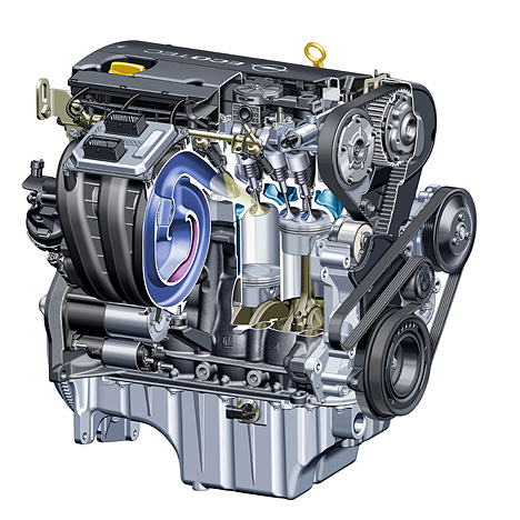 Opel Zafira, Neuer 1.8 Ecotec Benzinmotor (103 kW / 140 PS) Detail: kontinuierlich verstellbare Nockenwellen (deutsche Version)