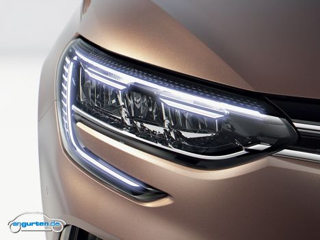 Renault Megane Facelift - Detail der Frontscheinwerfer