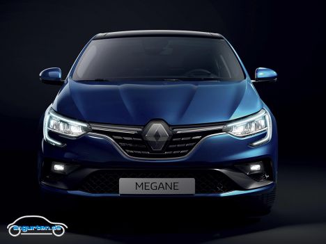 Renault Megane Facelift - Zum Beispiel um das Nummernschuld herum ist Wabenstruktur.