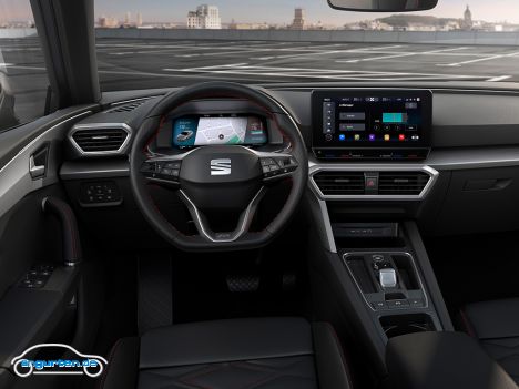 Der neue Seat Leon ST Sportstourer - Im Innenraum gibt es auf Wunsch viel Digitales.