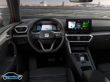Der neue Seat Leon - Im Innenraum gibt es auf Wunsch viel Digitales.