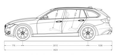BMW 3er Touring (F31) - Abmessungen & Technische Daten - Länge, Breite,  Höhe, Gepäckraumvolumen