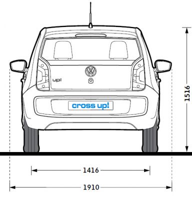 VW Cross up! - Abmessungen & Technische Daten - Länge, Breite