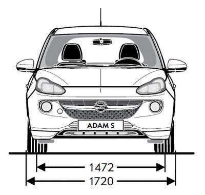 Opel Adam S - Abmessungen & Technische Daten - Länge, Breite, Höhe,  Gepäckraumvolumen