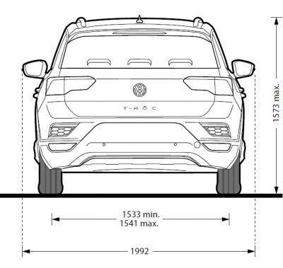 Volkswagen T-Roc Abmessungen, Kofferraumvolumen und ähnlichen