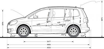 VW CrossTouran - Abmessungen & Technische Daten - Länge, Breite, Höhe,  Gepäckraumvolumen