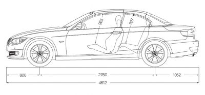 BMW 3er Cabrio (E93) - Abmessungen & Technische Daten - Länge