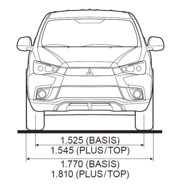 Длина мицубиси. Чертеж Mitsubishi ASX. Mitsubishi ASX 2020 габариты. Мицубиси АСХ габариты. Габариты АСХ Мицубиси 2020.