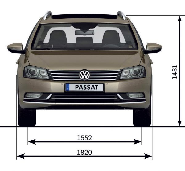 VW Passat VII Variant (2010-2014) (B7) - Abmessungen & Technische Daten -  Länge, Breite, Höhe, Gepäckraumvolumen