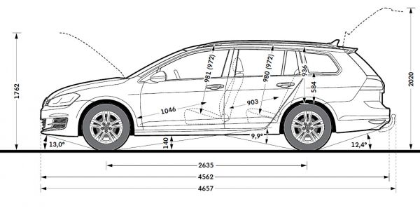 Golf 7 Variant Masse Kofferraum www inf inet com