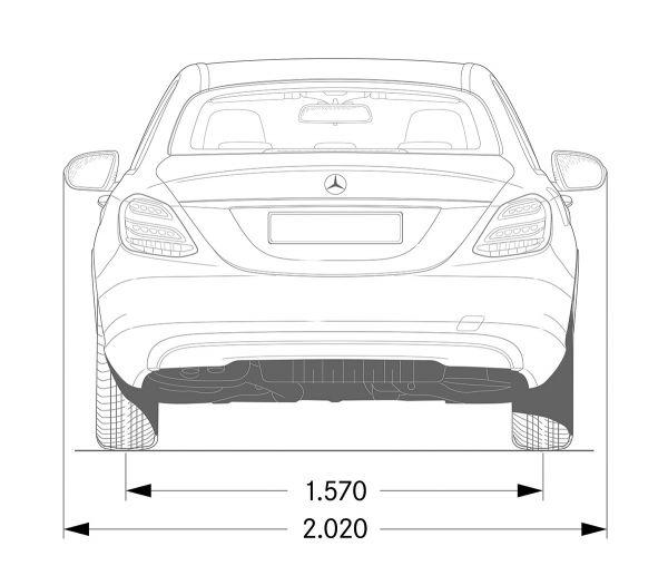 Mercedes-Benz C-Klasse Limousine (W 205) - Abmessungen & Technische Daten -  Länge, Breite, Höhe, Gepäckraumvolumen
