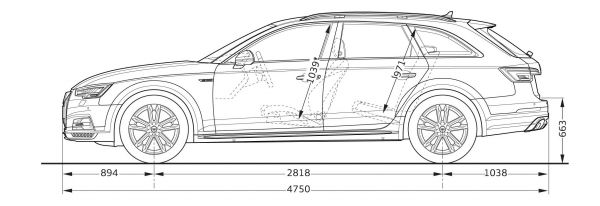 Audi A4 Avant (B9) - Abmessungen & Technische Daten - Länge, Breite, Höhe,  Gepäckraumvolumen