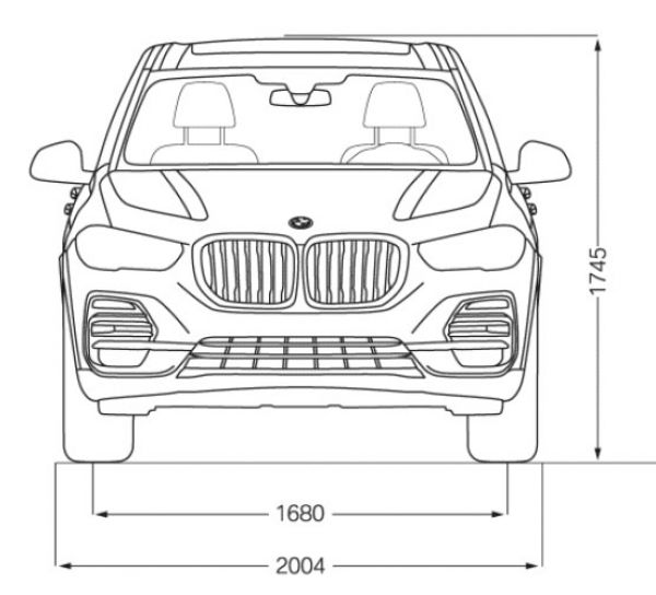 BMW X5 2006-2013 Abmessungen Seitenansicht