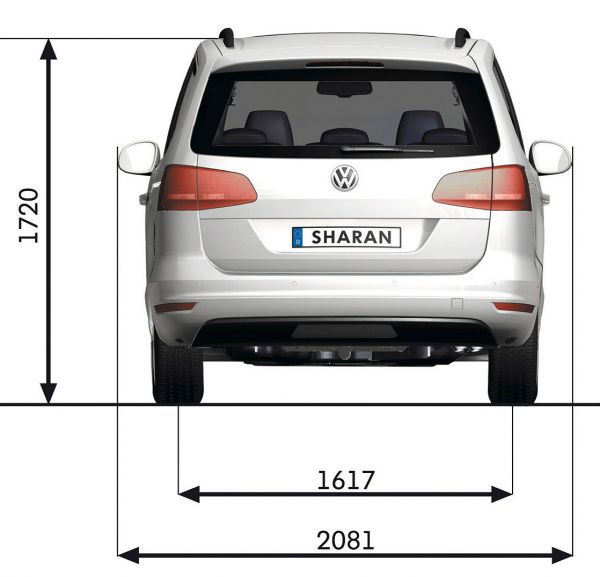 VW Sharan - Abmessungen & Technische Daten - Länge, Breite, Höhe,  Gepäckraumvolumen
