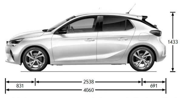 Opel Corsa F Abmessungen amp Technische Daten L 228 nge Breite H 246 he Gep 228 ckraumvolumen