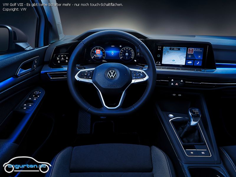 VW Golf 8 Lichtschalter Mehrfachschalter Touch Schalter