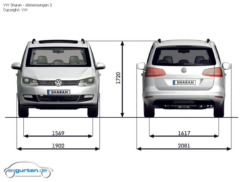 Foto Bild VW Sharan Abmessungen 2 angurten de Foto Bild VW Sharan Abmessungen 2 angurten de