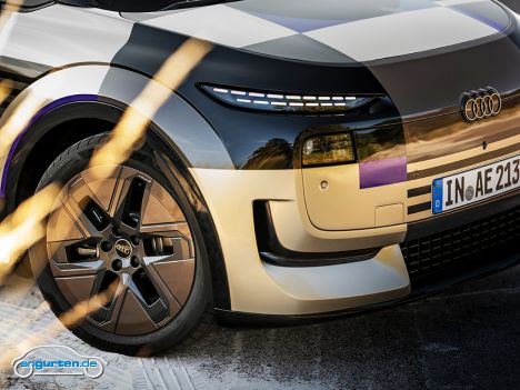 Audi A2 e-tron foliert - Weitere Motoren in bei VW sicherlich schon bekannten Größenordnungen werden folgen.