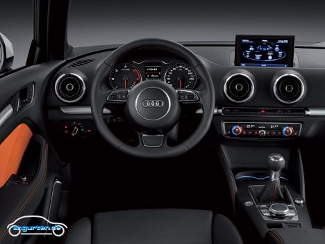 Audi A3 - Im Innenraum sind wieder runde Lüftungen angesagt.