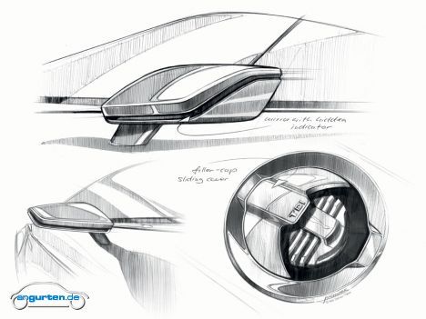 Audi e-tron Spyder - Designskizze