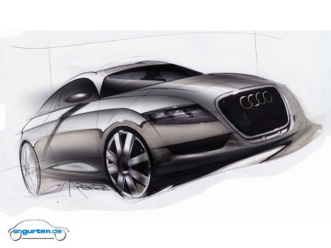 Audi Nuvolari quattro, Designskizze