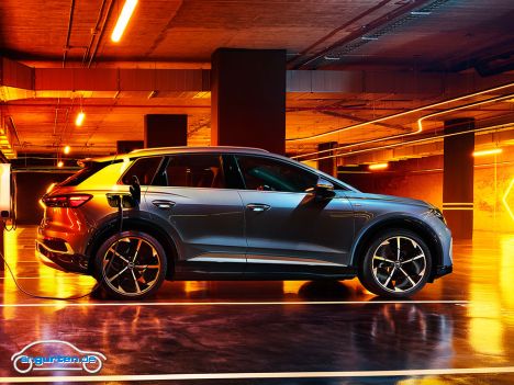Audi Q4 e-tron - 125 kW leistet der kleine der beiden Motoren. Das reicht aber auch mal aus.
