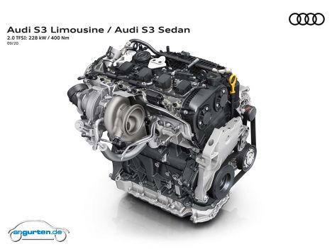 Audi S3 Limousine 2021 - Motor ohne Abdeckung