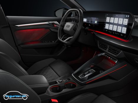 Audi S3 Sportback (MJ 2027) - Der Innenraum des S3 wurde an die aktuelle Gestaltung und Technik der Audi Modelle angepasst.
