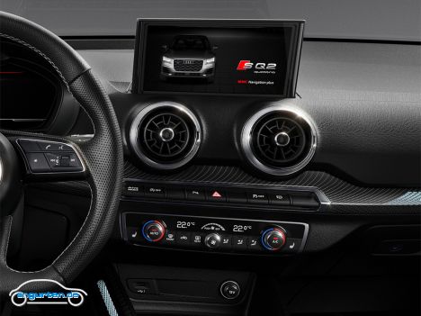 Audi SQ2 Facelift 2021 - Infodisply, Mittelkonsole