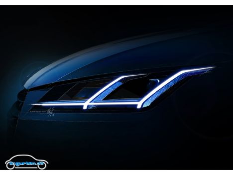 Audi TT Coupe 2014 - Als Scheinwerfer stehen optional LED oder LED-Matrix-Leuchten, die bereits im A8 eingebaut werden, zur Verfügung.