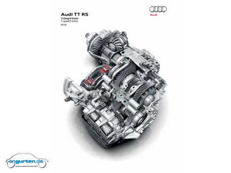 Audi TT RS Coupe - Als Getriebe kommt die bewährte 7-Gang S tronic Schaltung wahlweise zum manuellen Schaltgetriebe zum Einsatz.
