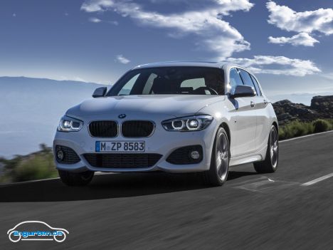 BMW 1er 5-Türer 2015 - 5-türige Variante des 1er LCI. Hier in der Version M-Sport.