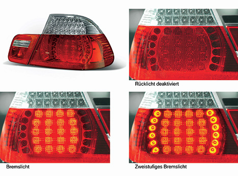 Die Heckleuchten des 3er Coupe