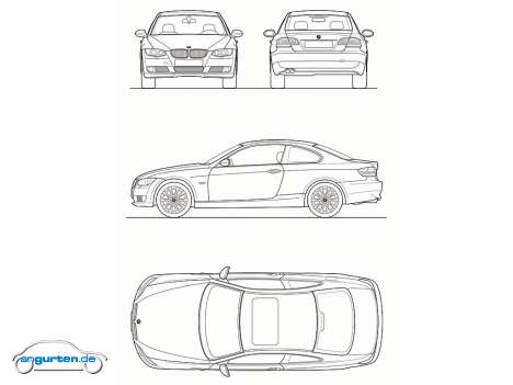 BMW 3er Coupe - Zeichnung