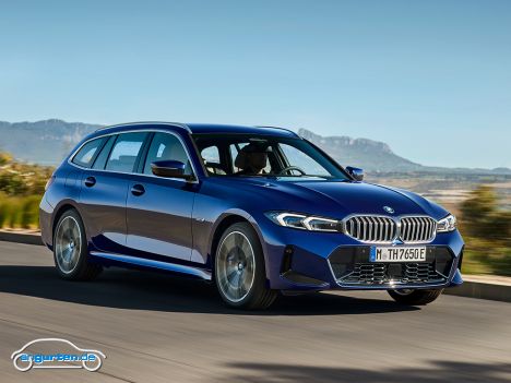 Zeitgleich mit der Limousine bekommt auch der 3er Touring von BMW ein Facelift.