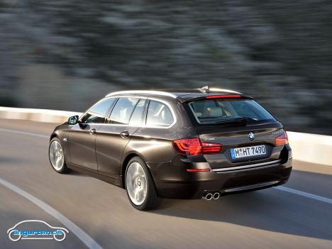 BMW 5er Touring Facelift - Dennoch hat man insbesondere an Rückleuchten, Scheinwerfern und Stoßfängern Detailarbeit geleistet.