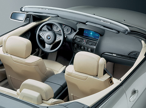 Blick in den Innenraum des BMW 6er Cabrio