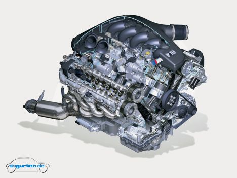 BMW M6, Schnittzeichnung Motor