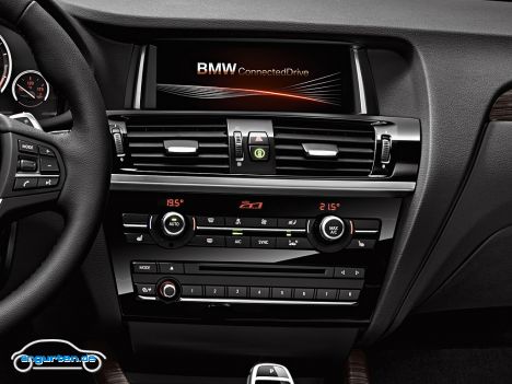 BMW X3 Facelift 2014 - … und ebenso wurde der Bereich der Klimaanlage aufgehübscht. Das wirkt jetzt nicht mehr so plasti-rustikal wie beim Vorgänger.