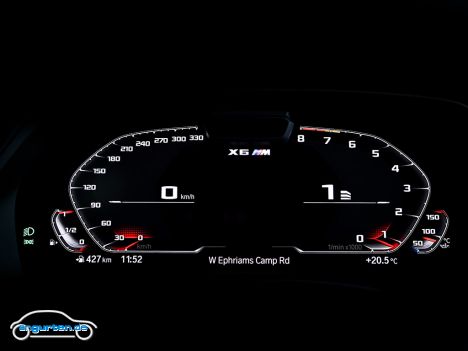 BMW X6 M (F96) - Instrumentendisplay