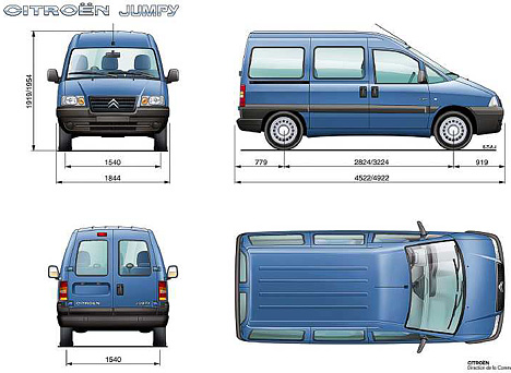 Citroen Jumpy - Abmessungen