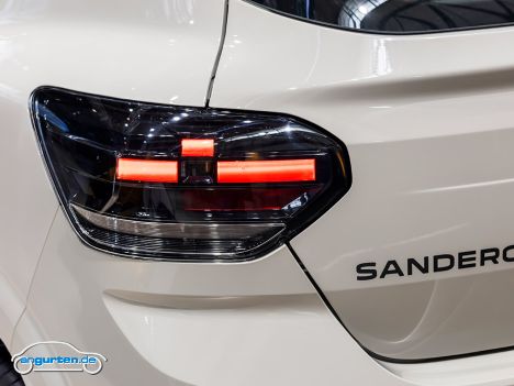 Dacia Sandero Facelift 2026 - Heckleuchte Detail