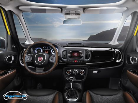 Fiat 500L Trekking - Im Cockpit ändert sich im Vergleich zum normalen 500L nicht viel.